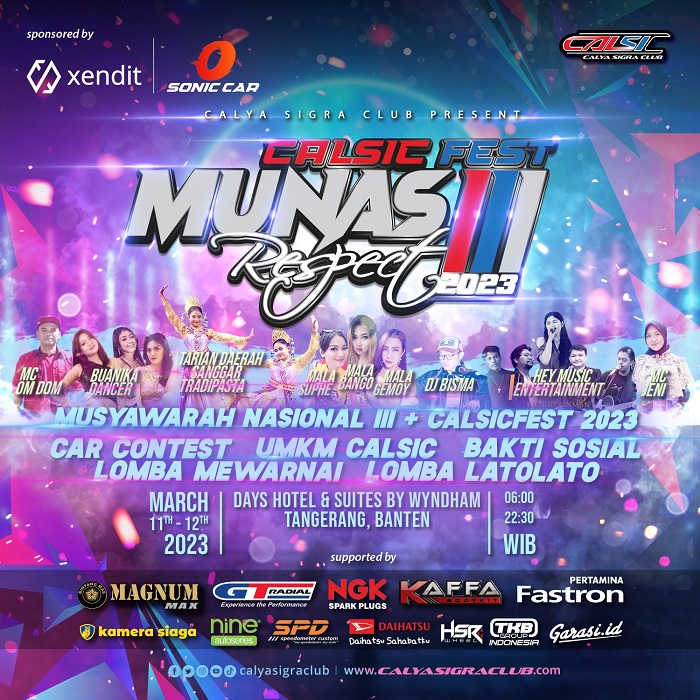 Boom! CALSIC Fest Munas Respect 2023 Akan Guncang Days Hotel Tangerang Minggu Ini